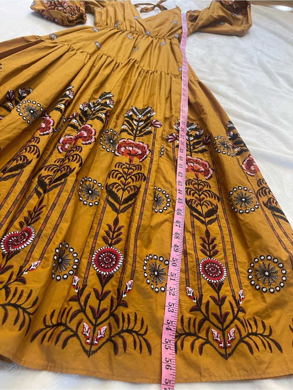 A Loves A Dark Blaze Embroidered Boho Maxi Dress Size S - Picture 13 of 16